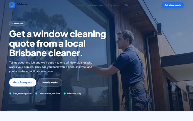 Screenshot of brisbanewindowcleaners.com.au