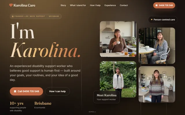 Screenshot of karolinacare.com.au